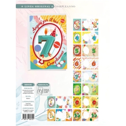 BIGLIETTI AUGURI 20PZ    COMPLEANNO 1-10 ANNI