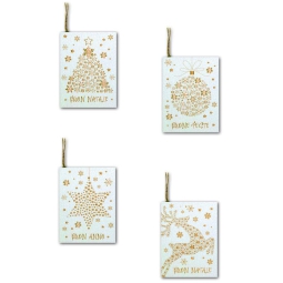 CHIUDIPACCO NATALE 25 BLISTER DA 4PZ 7X5CM