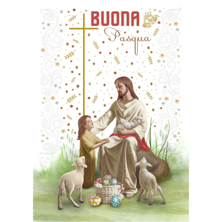 BIGLIETTI PASQUA 12PZ    SOGGETTI SACRI