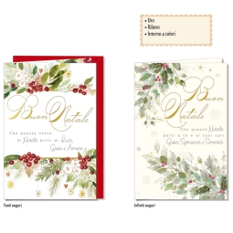 BIGLIETTI NATALE 12X18CM 12PZ SOGGETTI ASSORTITI