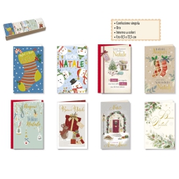 BIGLIETTI NATALE 9X14CM 120PZ SOGGETTI ASSORTITI EXPO