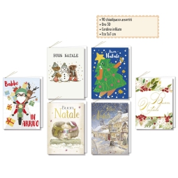 CHIUDIPACCO NATALE 90PZ  5X7CM CORDINO INFILATO
