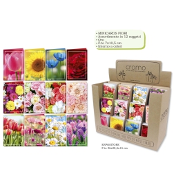MINI BIGLIETTI 7X10,5 120PZ FIORI 12 SOGGETTI EXPO