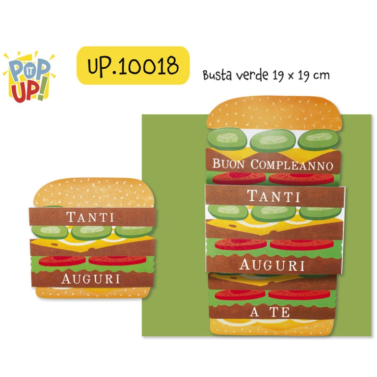 BIGLIETTI POP IT UP      HAMBURGER