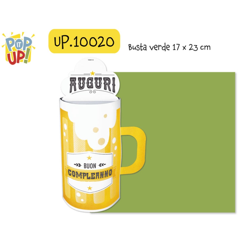 BIGLIETTI POP IT UP      BOCCALE BIRRA