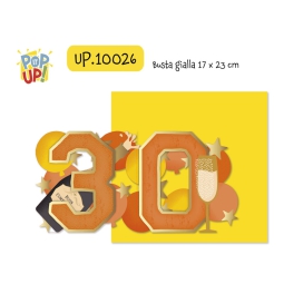 BIGLIETTI POP IT UP 6PZ  30 ANNI