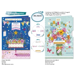 BIGLIETTI AUGURI 12PZ COMPLEANNO DONNA SOGGETTI ASSORTITI