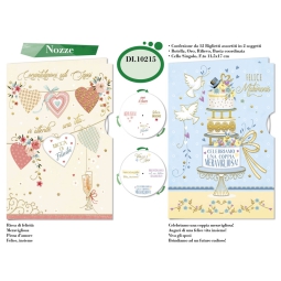 BIGLIETTI AUGURI 12PZ    MATRIMONIO SOGGETTI ASSORTITI