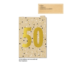 BIGLIETTI AUGURI 6PZ     50 ANNI