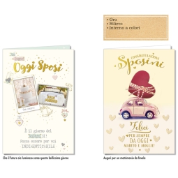 BIGLIETTI AUGURI 12PZ    MATRIMONIO SOGGETTI ASSORTITI