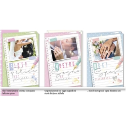 BIGLIETTI AUGURI 12PZ    NOZZE GLITTER