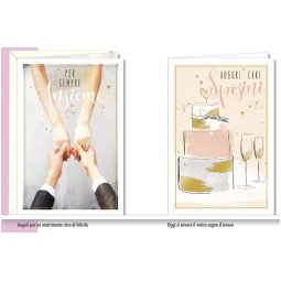 BIGLIETTI AUGURI 12PZ    MATRIMONIO