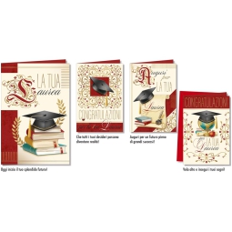BIGLIETTI AUGURI 12PZ    LAUREA