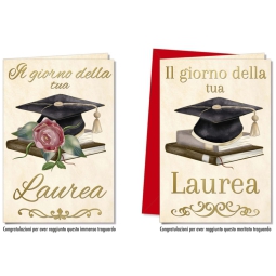 BIGLIETTI AUGURI 12PZ    LAUREA