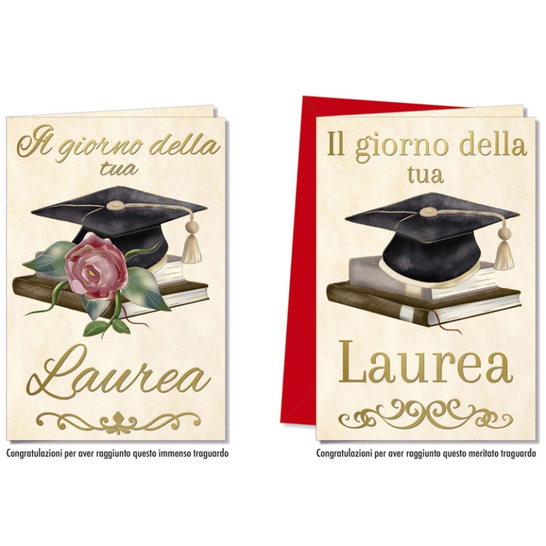 BIGLIETTI AUGURI 12PZ    LAUREA