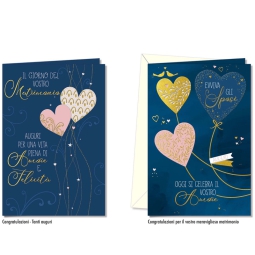 BIGLIETTI AUGURI 12PZ    MATRIMONIO