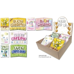 BIGLIETTI AUGURI 36PZ    POP-UP