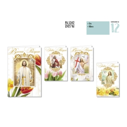 BIGLIETTI AUGURI 12PZ    PASQUA RELIGIOSO