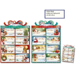 STICKERS NATALE 16,5X24CM 2 FOGLI ASSORTITI