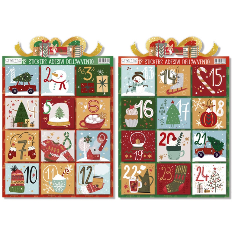ADESIVI AVVENTO 2FG      16,5X24CM ASSORTITI