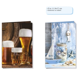 BIGLIETTI AUGURI 6PZ SENZA TESTO UOMO