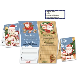 LETTERINA BABBO NATALE   11,5X17CM 12PZ SOGGETTI