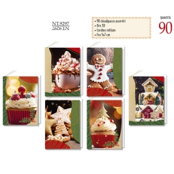 CHIUDIPACCO 5X7CM 90PZ NATALE CORDINO INFILATO