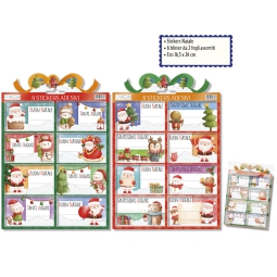 STICKERS NATALE 16,5X24CM2 FOGLI ASSORTITI