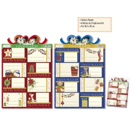 STICKERS NATALE 16,5X24CM 2 FOGLI ASSORTITI
