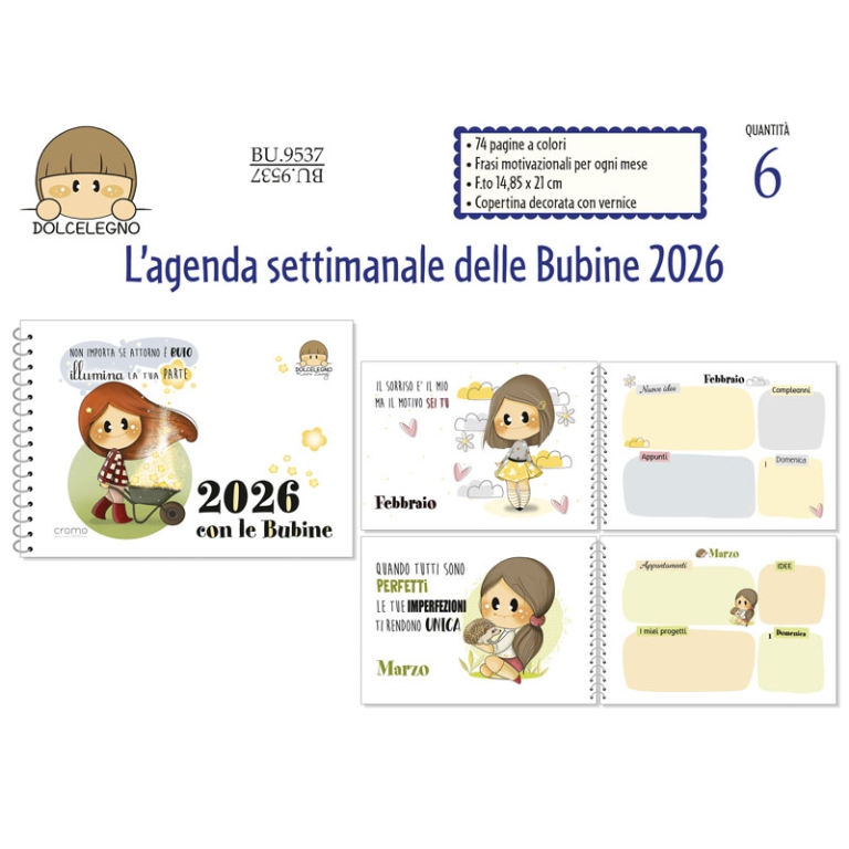 AGENDA SETTIMANALE LE    BUBINE SOGGETTI ASSORTITI