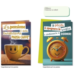 BIGLIETTI AUGURI 12PZ PENSIONE