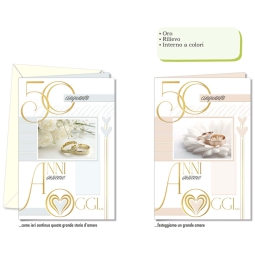 BIGLIETTI AUGURI 12PZ    ANNIVERSARIO 50°