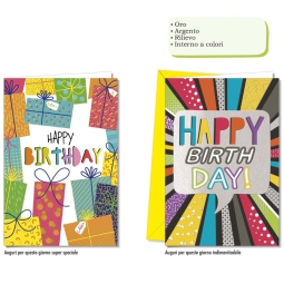 BIGLIETTI AUGURI 12PZ    COMPLEANNO