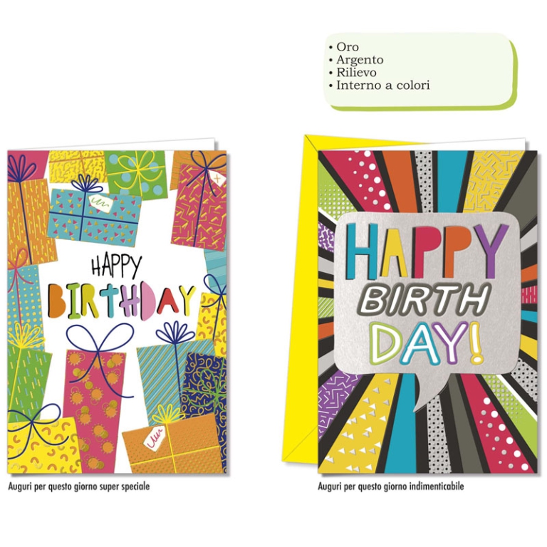 BIGLIETTI AUGURI 12PZ    COMPLEANNO