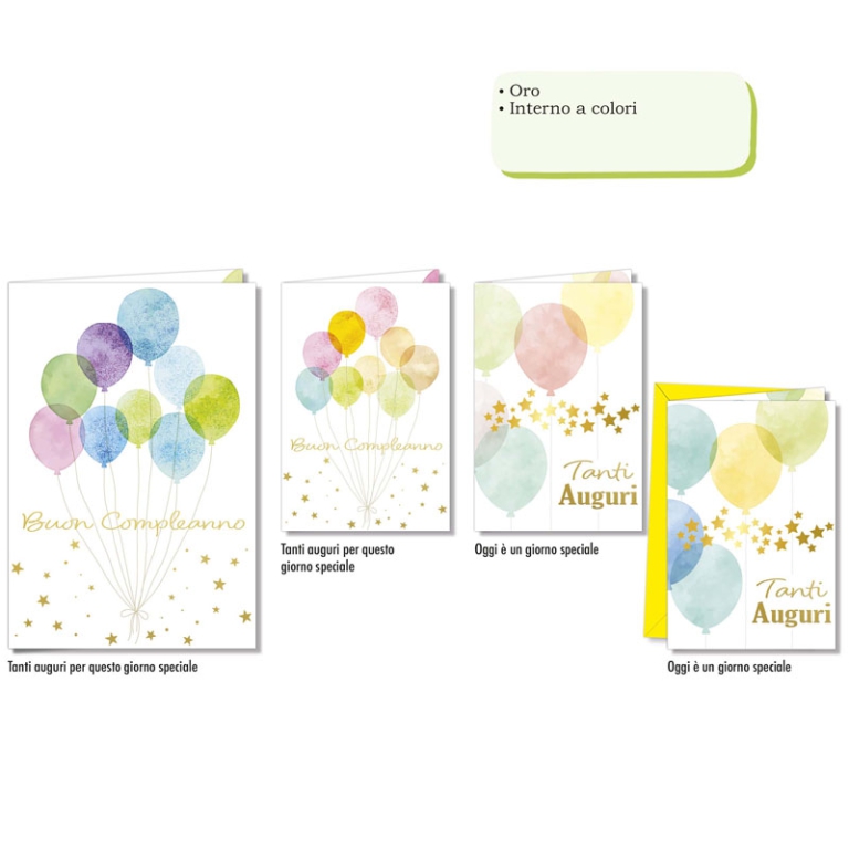 BIGLIETTI AUGURI 12PZ    COMPLEANNO