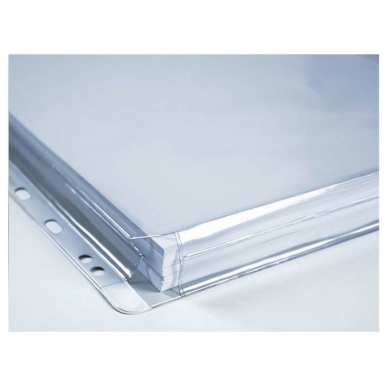 BUSTE PLASTICA FORATE 22X30 SOFFIETTO 250FG LISCIO 10PZ 2