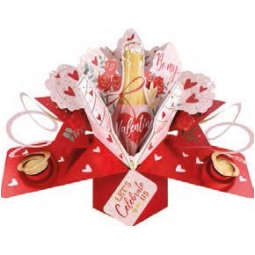 BIGLIETTO POPUP 3D SAN   VALENTINO CALICI