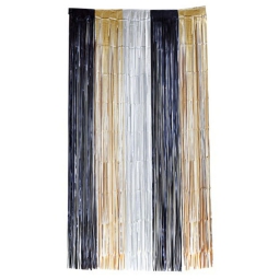 TENDA A FRANGIA GLAMOUR  H200XL100CM BLACK&GOLD