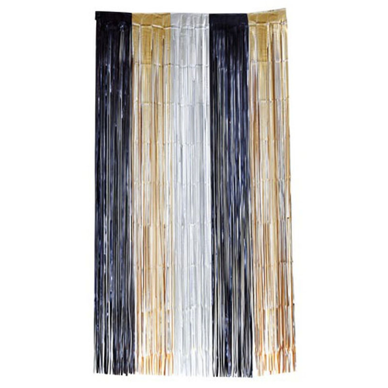 TENDA A FRANGIA GLAMOUR  H200XL100CM BLACK&GOLD