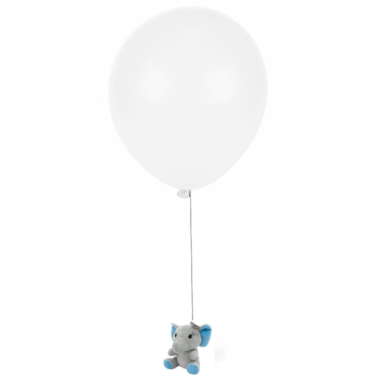 PESETTO PELUCHE 90GR 11CM ELEFANTINO BLU 3