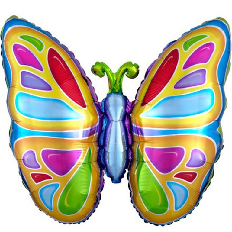 PALLONCINO MYLAR 63X63CM FARFALLA BUTTERFLY