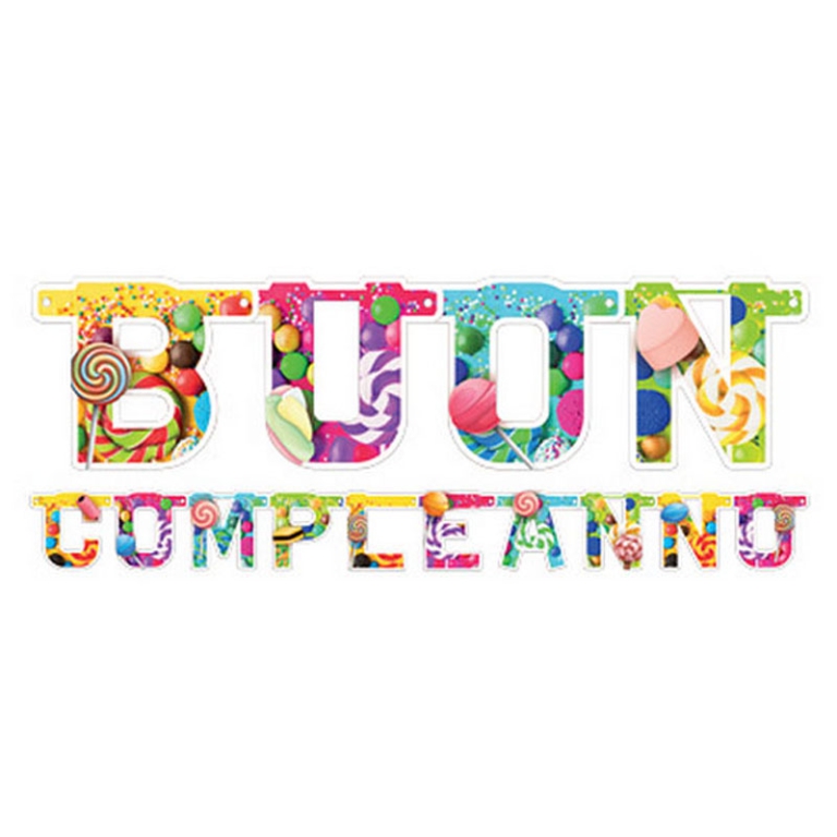 FESTONE BUON COMPLEANNO  280X15CM CANDY