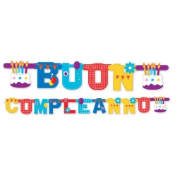 FESTONE TORTA 265X15CM   BUON COMPLEANNO