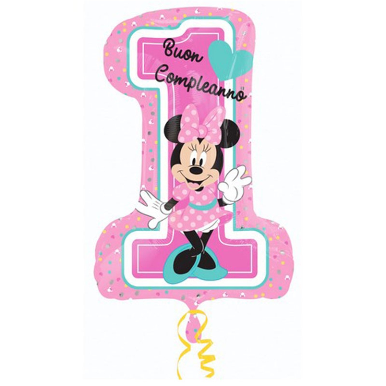PALLONCINO MYLAR NUMERO 1 MINNIE 48X71CM