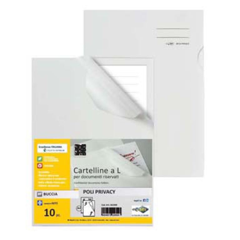 BUSTE A L PRIVACY POLI 10PZ BIANCO COPRENTE 22X30
