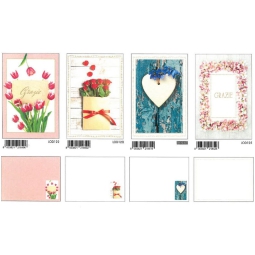 BIGLIETTI RINGRAZIAMENTI 12PZ ASSORTITI