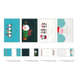 BIGLIETTI XMAS 11,5X17CM 12PZ C/PORTASOLDI