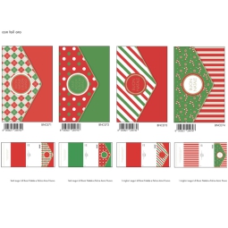 BIGLIETTI AUGURI 12PZ    XMAS PORTASOLDI FOIL