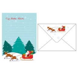 LETTERINA BABBO NATALE   10PZ CON BUSTA 10,5X15CM