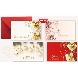 BIGLIETTI CON BUSTA 7X11 NATALE SPLENDENTE 100PZ